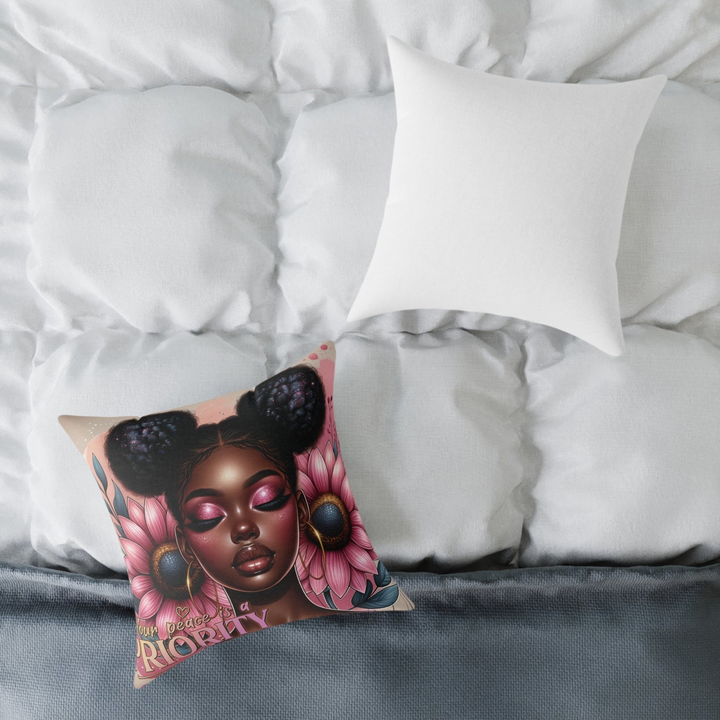 Canvas Pillow Positive Affirmation Black Woman