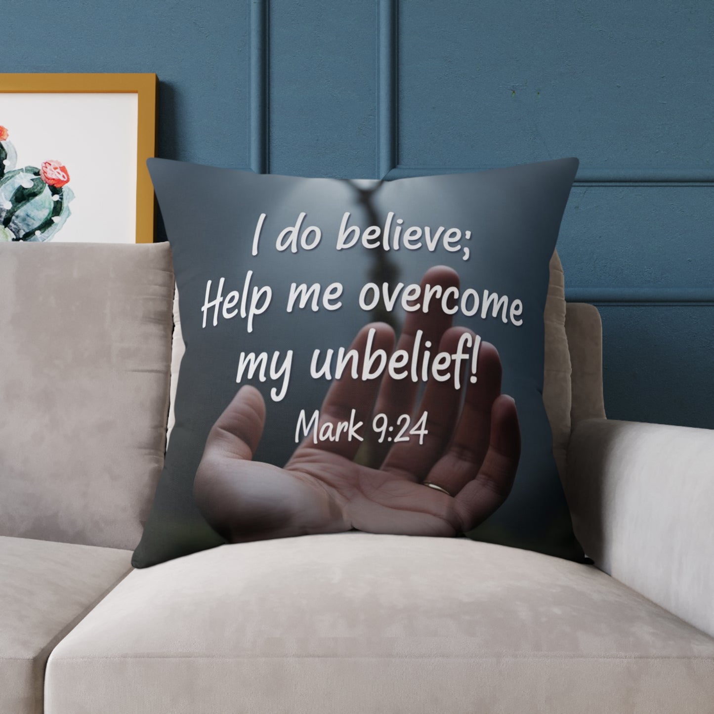 Inspirational Quote Pillow, Faith Decor, Home Gift, Religious Cushion, Motivational Throw Pillow, Unique Prayer Reminder