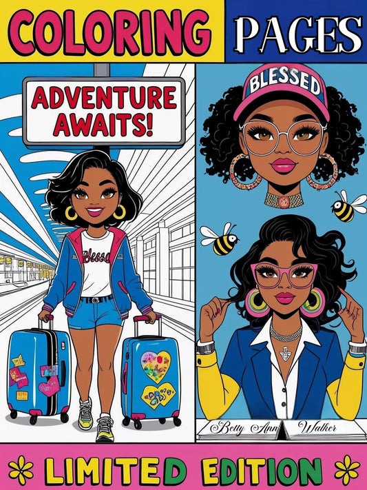 Betty Ann Walker Limited Edition 10 Fun Coloring Pages Digital Downloadable