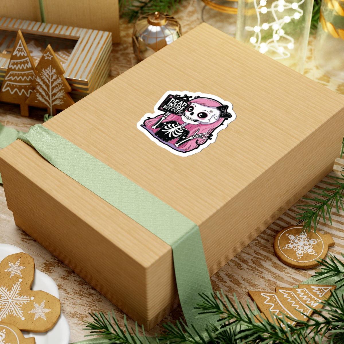 Cute Skeleton Kiss-Cut Stickers, Perfect for Laptop, Journals, Gift for Halloween, Funny Decor, Goth Vibes