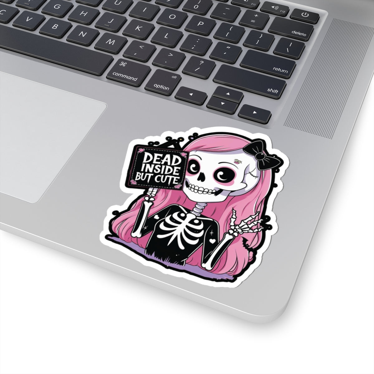 Cute Skeleton Kiss-Cut Stickers, Perfect for Laptop, Journals, Gift for Halloween, Funny Decor, Goth Vibes