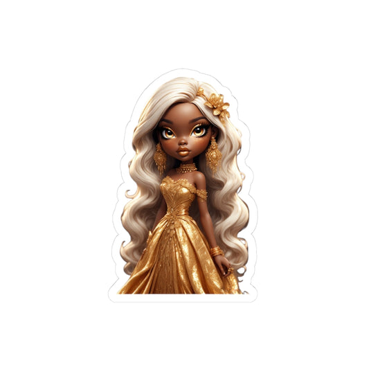Glamorous Mika Doll Kiss-Cut Stickers - Perfect for Scrapbooking, Phone Cases, Decor, Gifts, and Party Favors