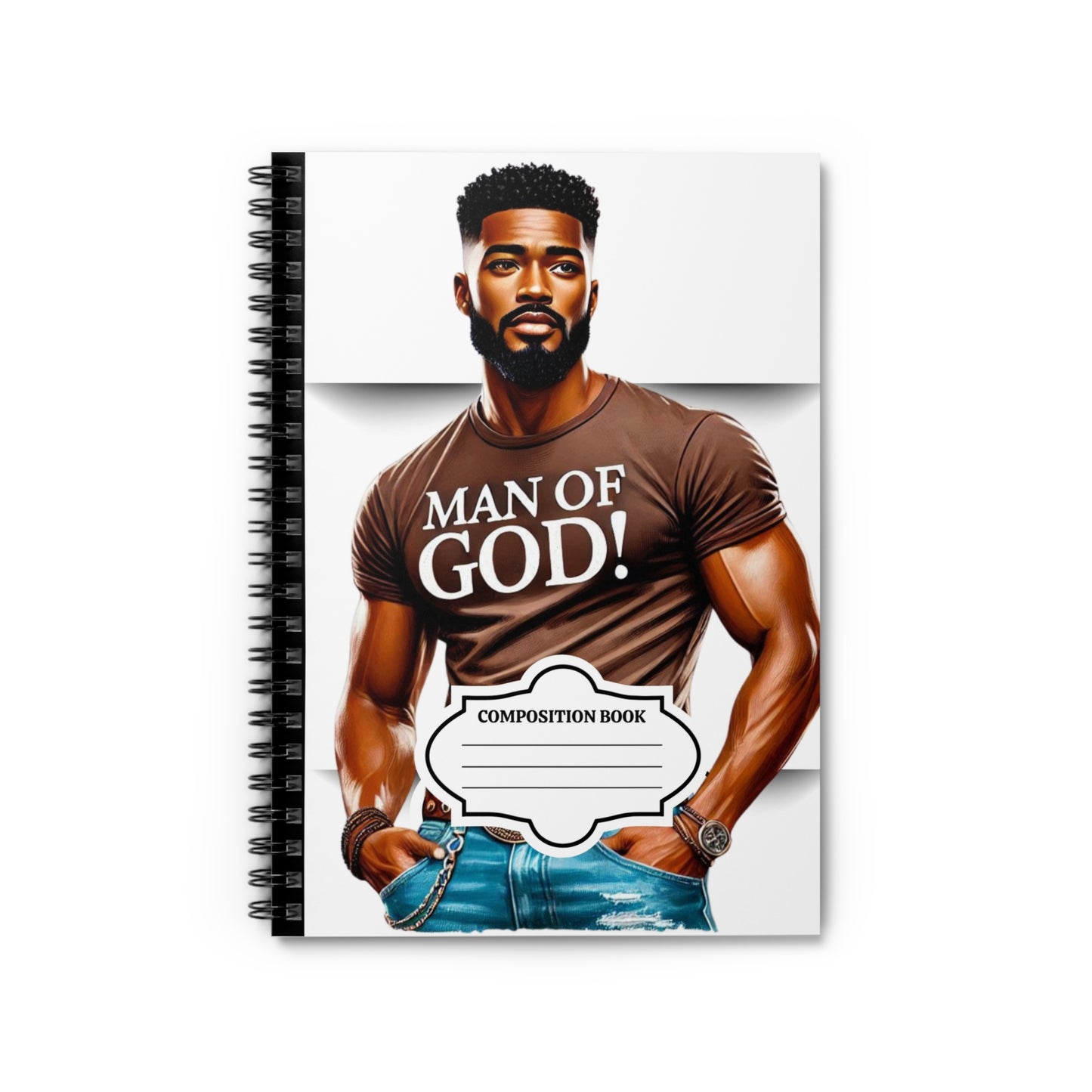 Man of God Spiral Notebook — Ruled Lined Faith Journal