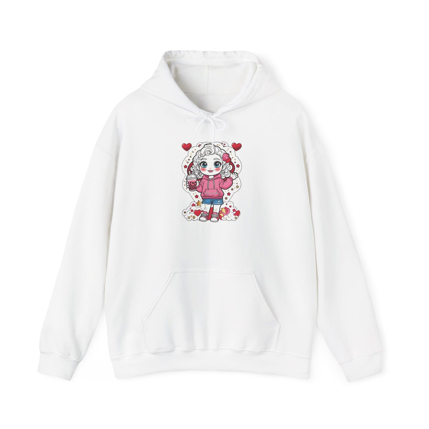 Cutesy Cozy Love Hoodie for Unisex, Cozy Sweatshirt, Valentine’s Gift, Casual Wear, Heart Design, Adorable Clothing