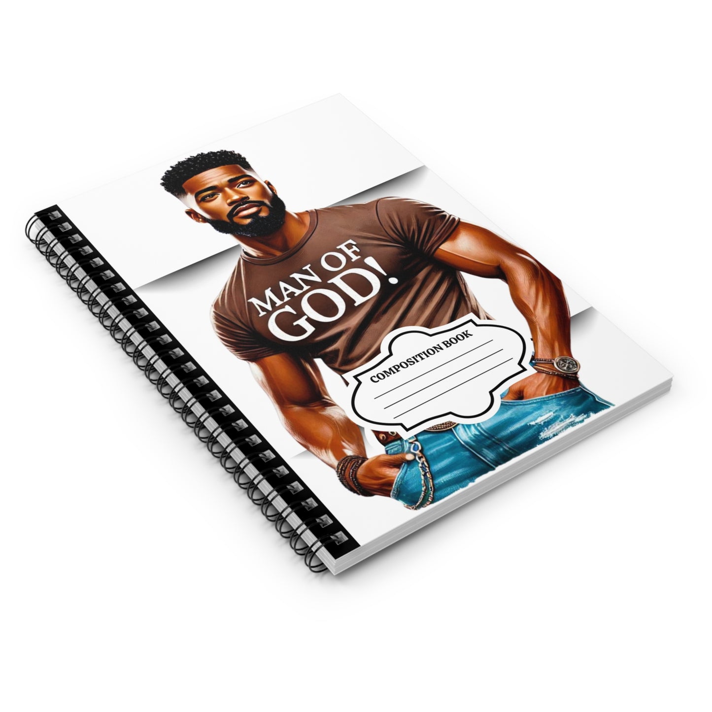 Man of God Spiral Notebook — Ruled Lined Faith Journal