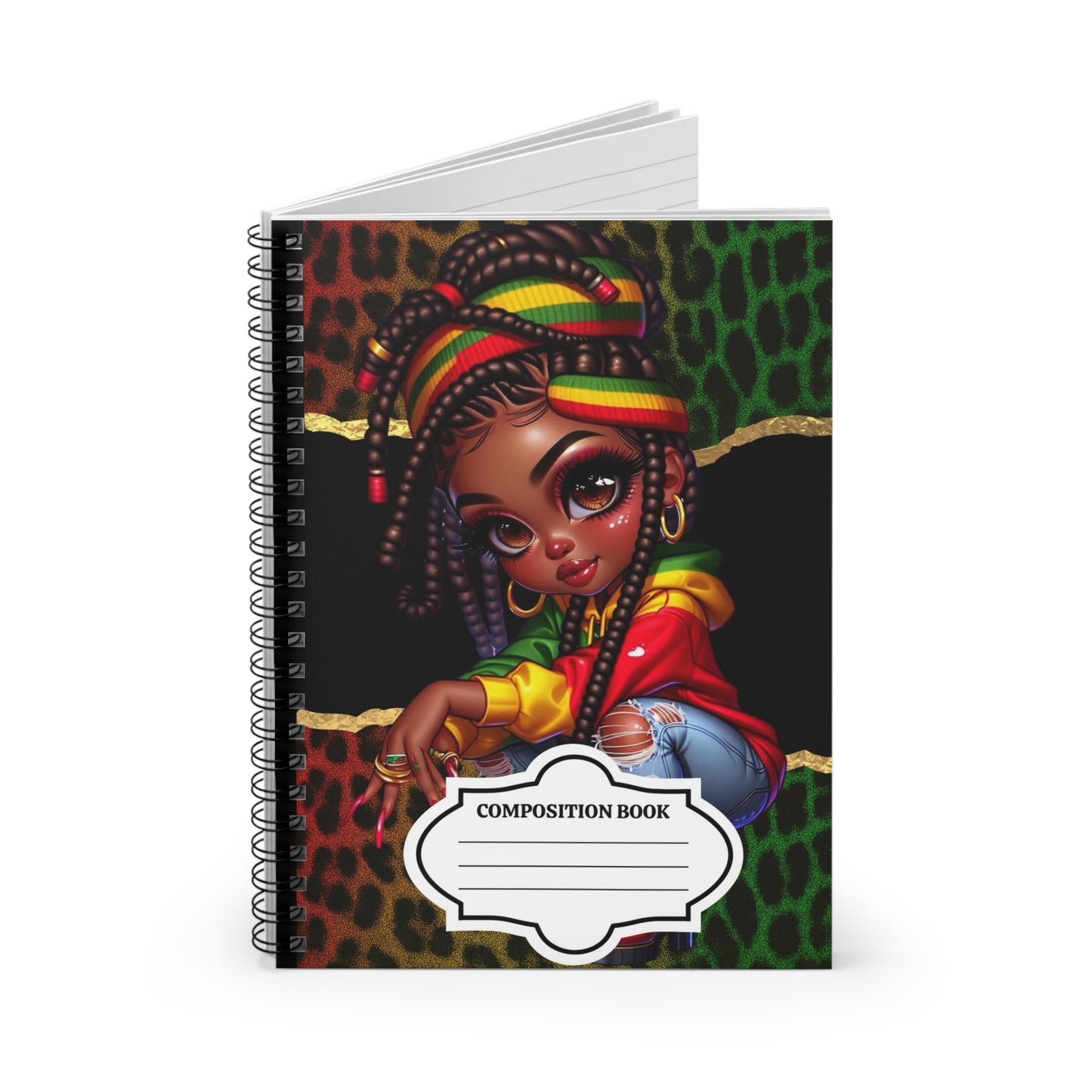 Rasta Vibes Spiral Notebook - Ruled Line