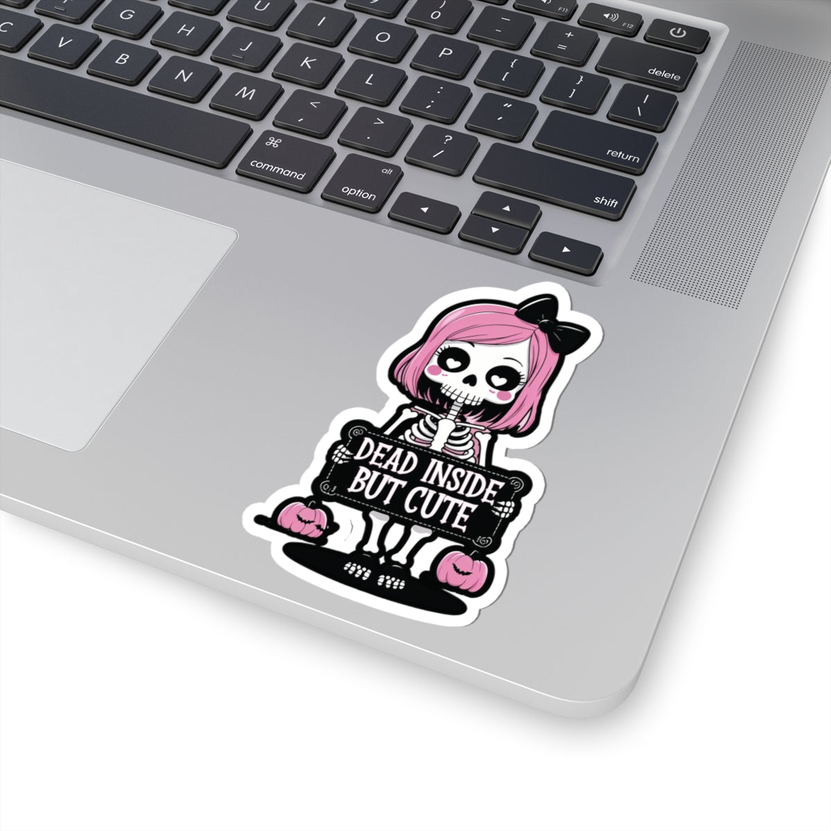 Kiss-Cut Stickers | Dead Inside But Cute | Halloween Decorations, Planner Accessories, Gift for Friends, Goth Aesthetic, Laptop Decor