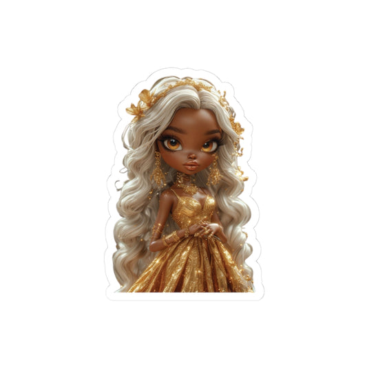 Glamorous Lexi Kiss-Cut Stickers, Elegant Character Decor, Cute Laptop Accessories, Gift for Friends, Stylish Party Favors