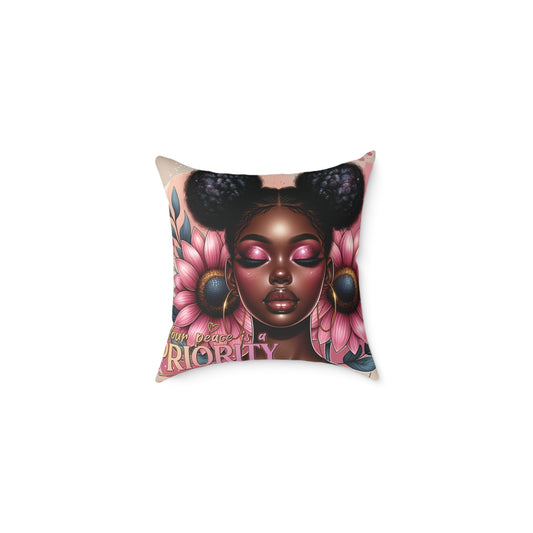 Canvas Pillow Positive Affirmation Black Woman