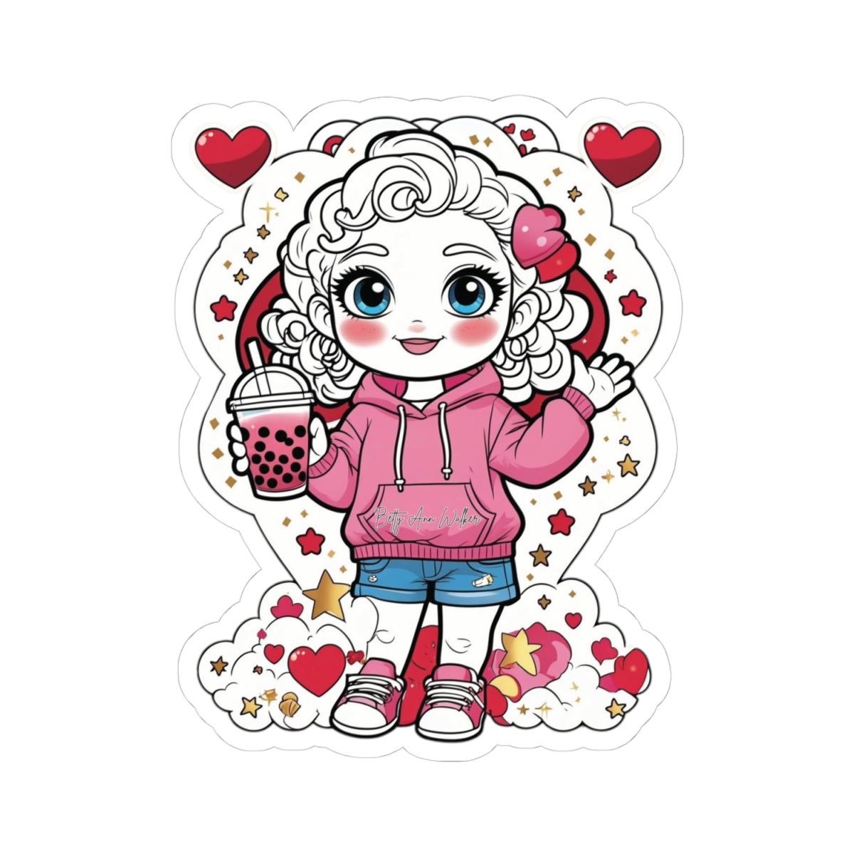 Cutesy Cozy Kiss-Cut Stickers, Fun Laptop Decals, Adorable Planner Stickers, Gift for Kids, Creative Party Favors
