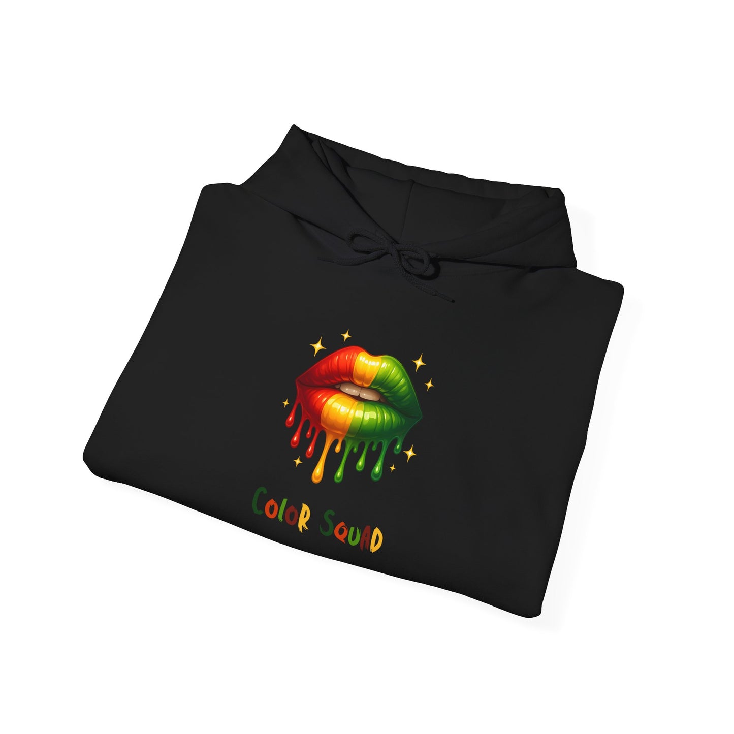 Color Cloud Unisex Heavy Blend Hoodie - Vibrant Lip Art, Gift for Her, Cute Sweatshirt, Casual Wear, Cozy Fashion