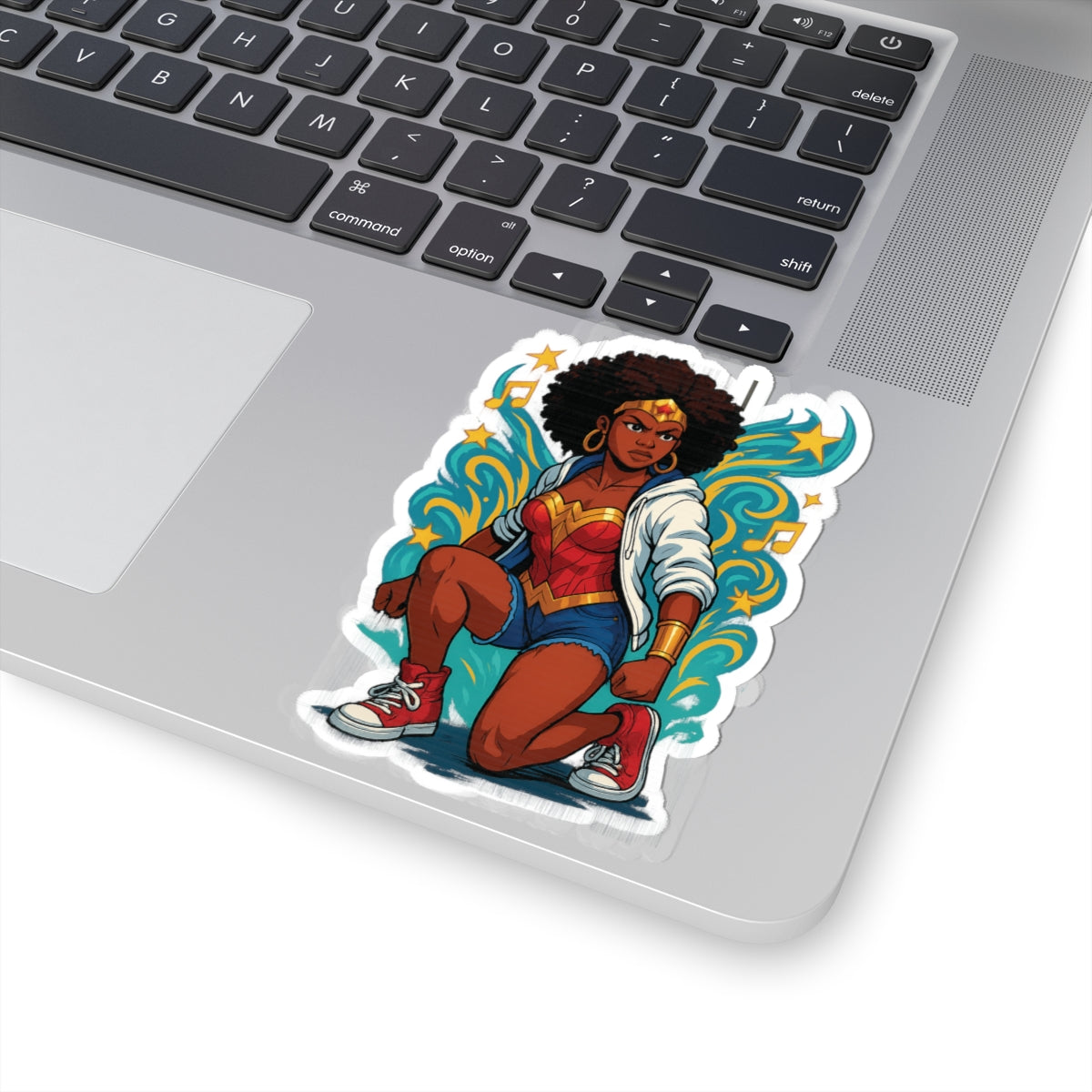 Empowered Wonder Woman Kiss-Cut Stickers | Perfect for Laptops, Water Bottles, Journals, Gifts, and Decor