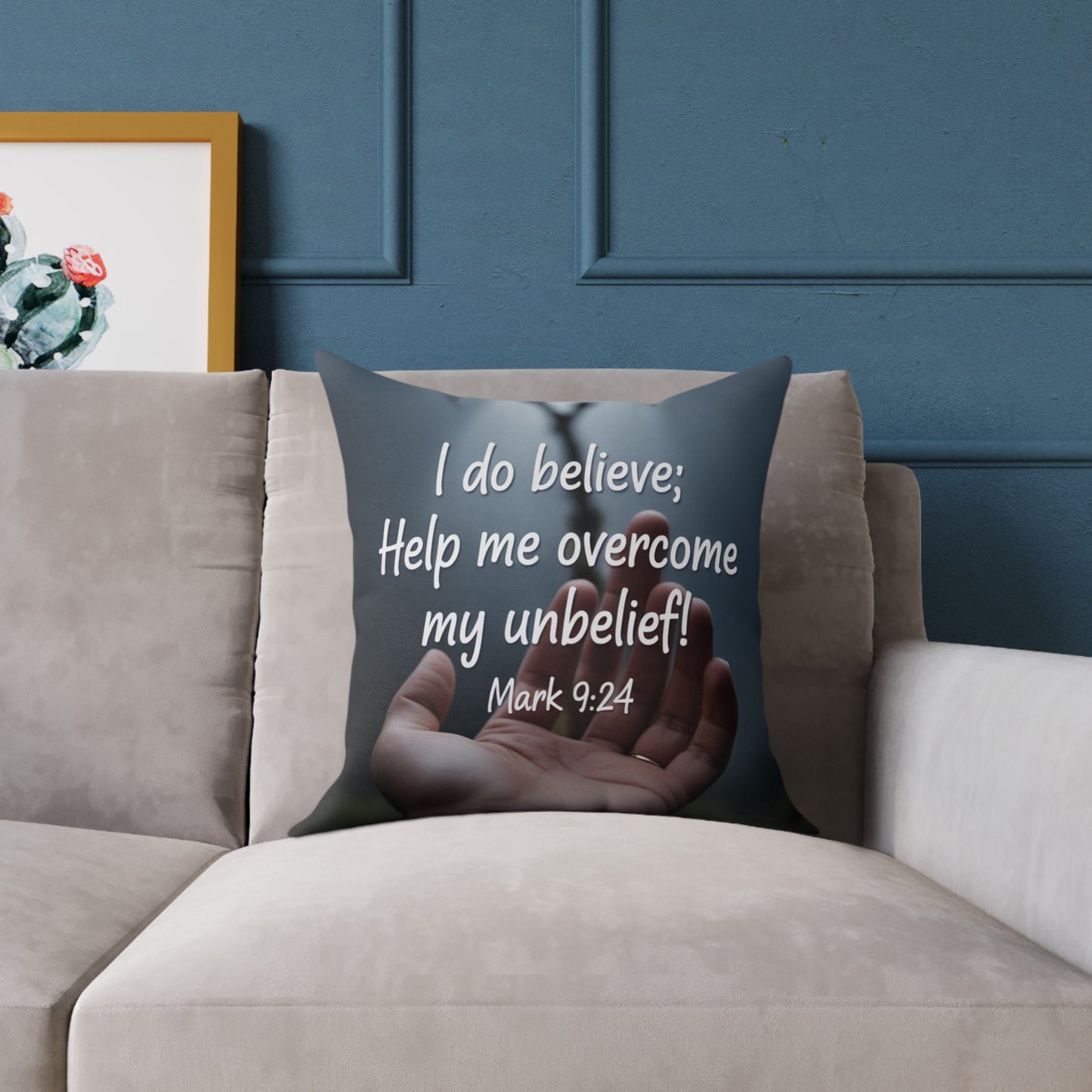 Inspirational Quote Pillow, Faith Decor, Home Gift, Religious Cushion, Motivational Throw Pillow, Unique Prayer Reminder