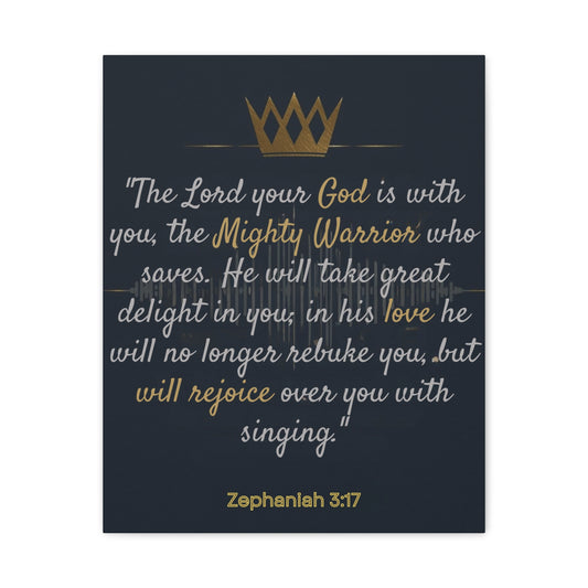 Inspirational Wall Art, Motivational Canvas Print, Faith Decor, Christian Home Accent, Bible Verse Art, Gift for Believers