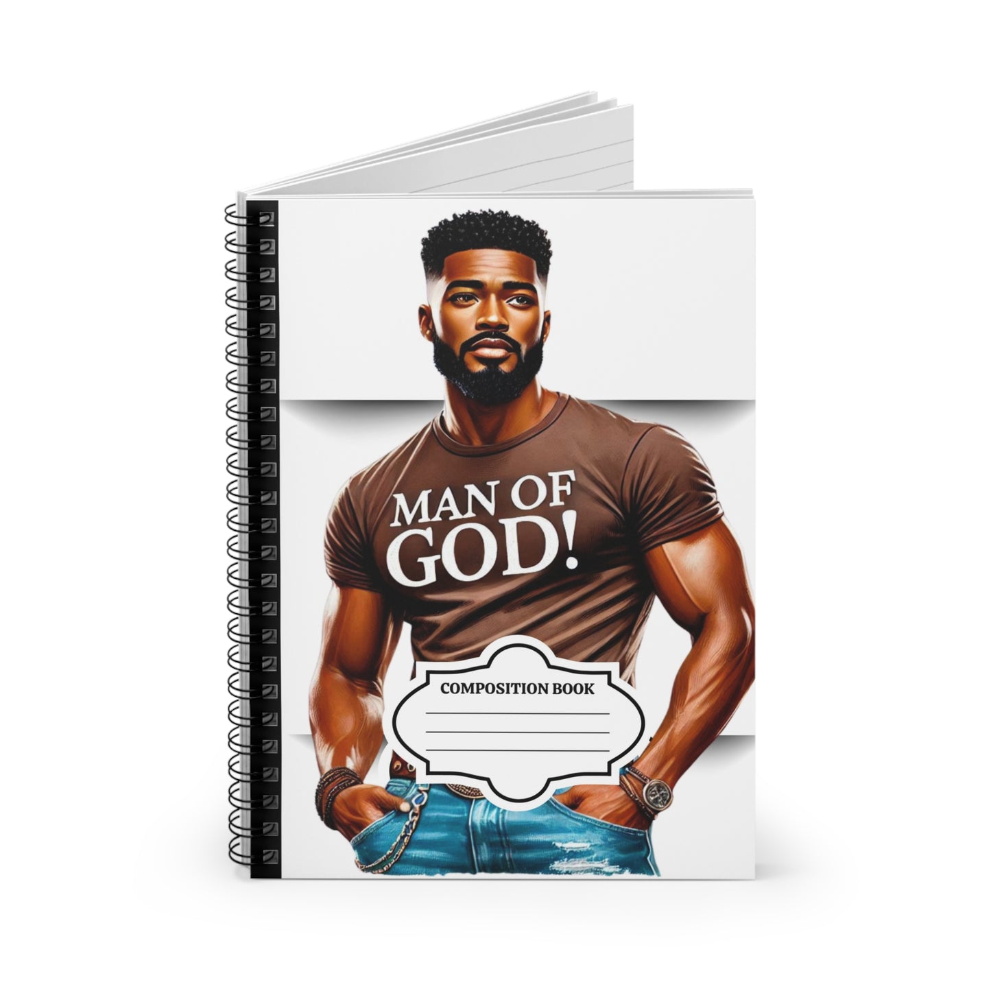 Man of God Spiral Notebook — Ruled Lined Faith Journal