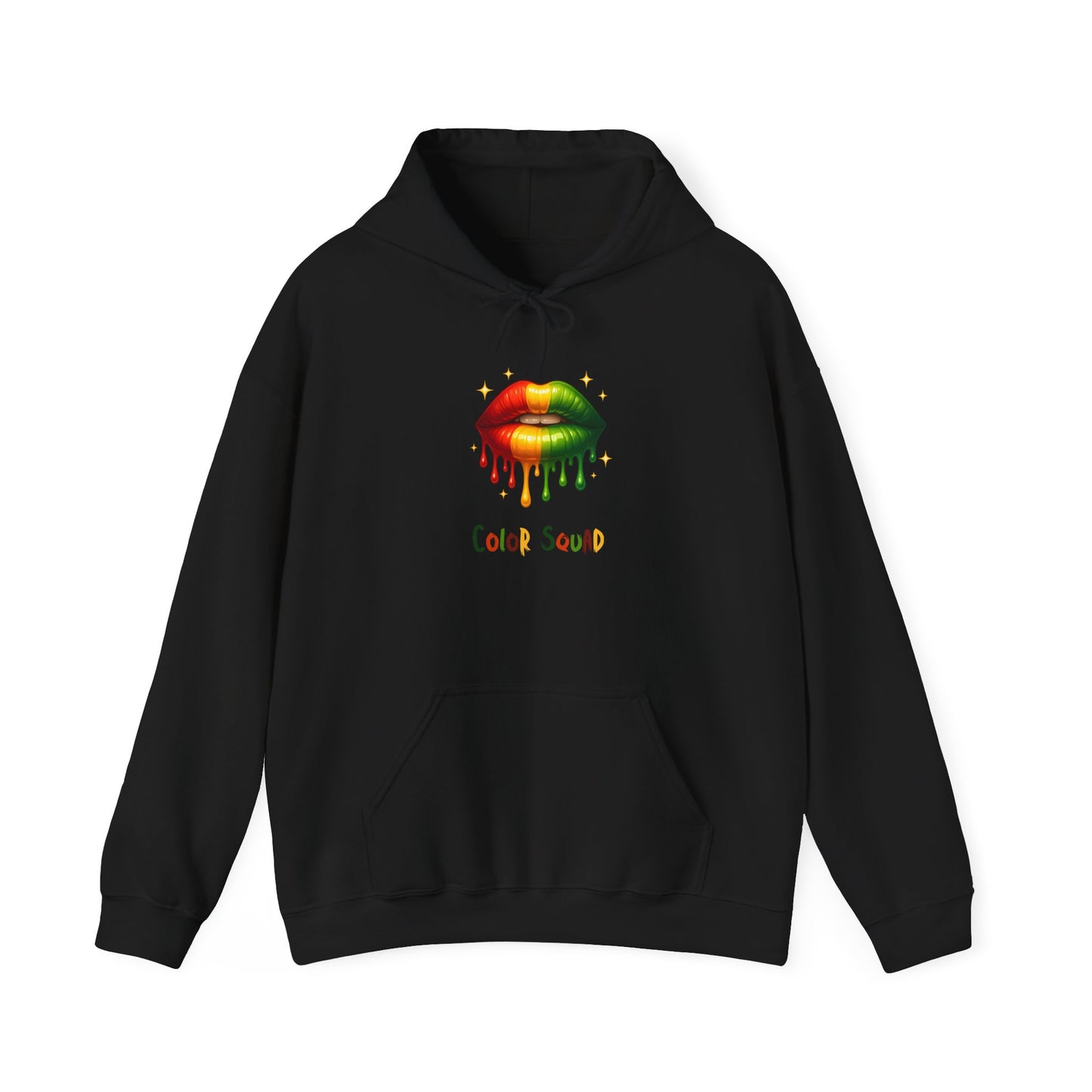 Color Cloud Unisex Heavy Blend Hoodie - Vibrant Lip Art, Gift for Her, Cute Sweatshirt, Casual Wear, Cozy Fashion