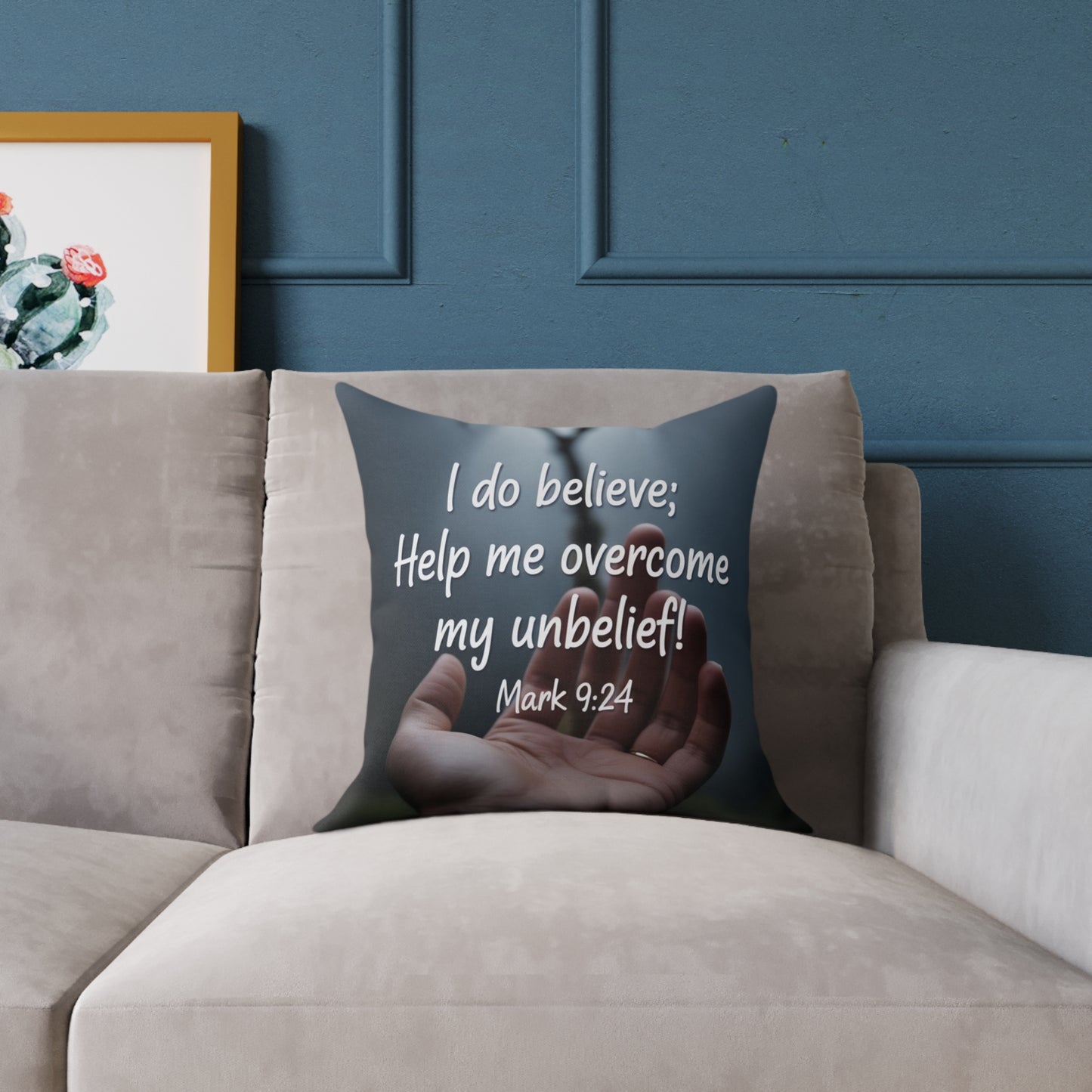 Inspirational Quote Pillow, Faith Decor, Home Gift, Religious Cushion, Motivational Throw Pillow, Unique Prayer Reminder