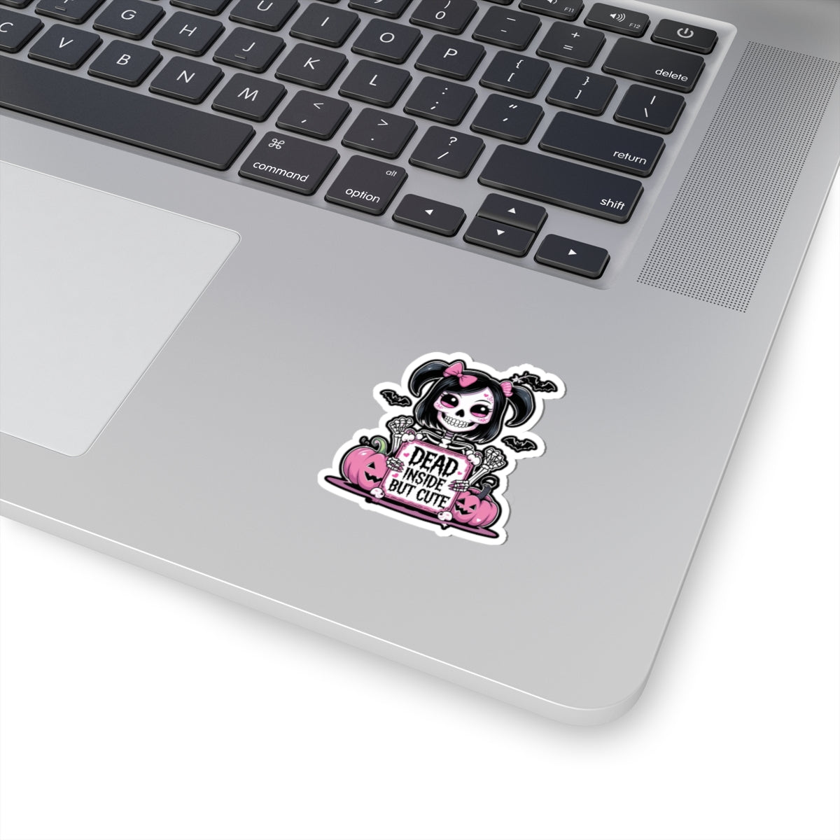 Cute Halloween Kiss-Cut Stickers, Dead Inside But Cute, Spooky Decor, Laptop Stickers, Gift for Her, Halloween Party Favors