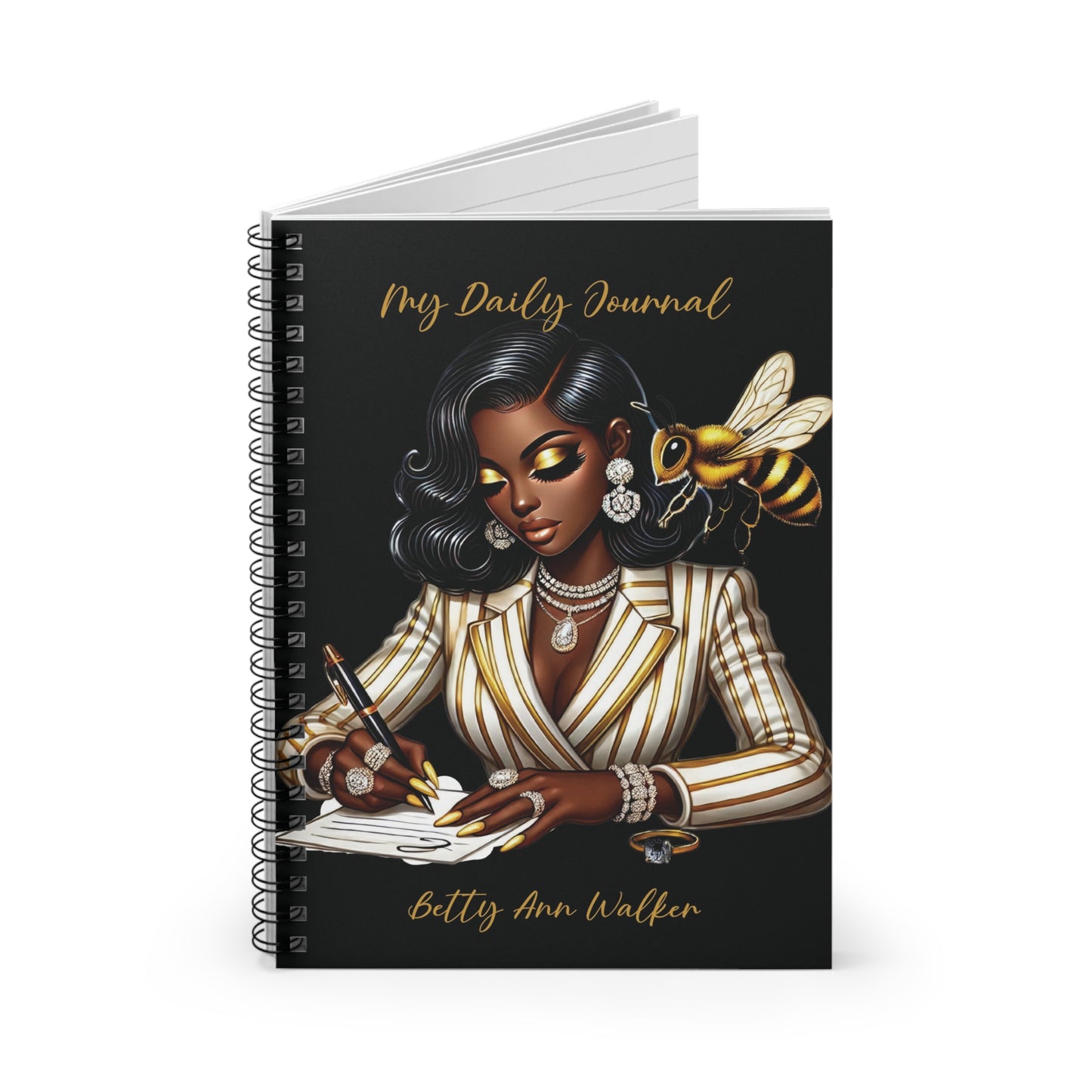Chic Spiral Journal - Elegant Design for Daily Inspiration, Stylish Diary, Writing Notebook, Gift for Writers, Personal Planner