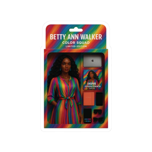 Betty Ann Walker Kiss-Cut Stickers, Colorful Laptop Decor, Sticker for Water Bottles, Planner Accessories, Gifts for Creative Souls