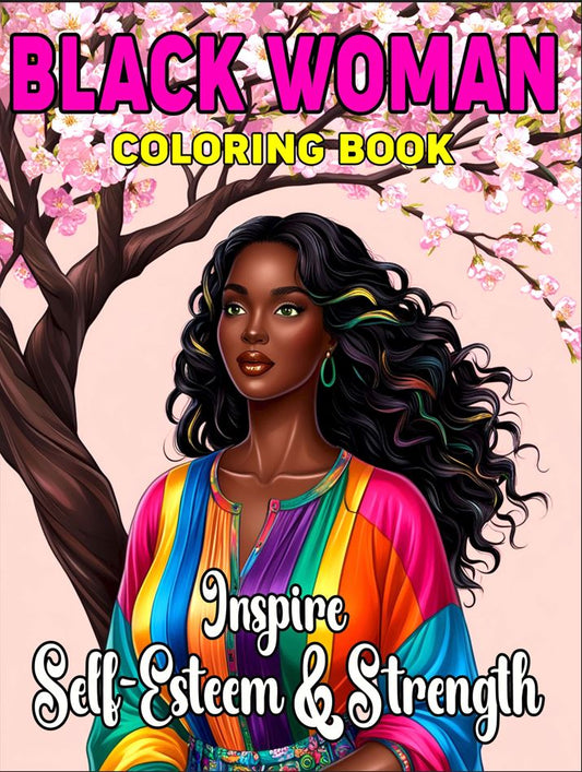 Black Woman Coloring Book: Inspire Self-Esteem & Strength 70 Portraits of Beautiful Black Women