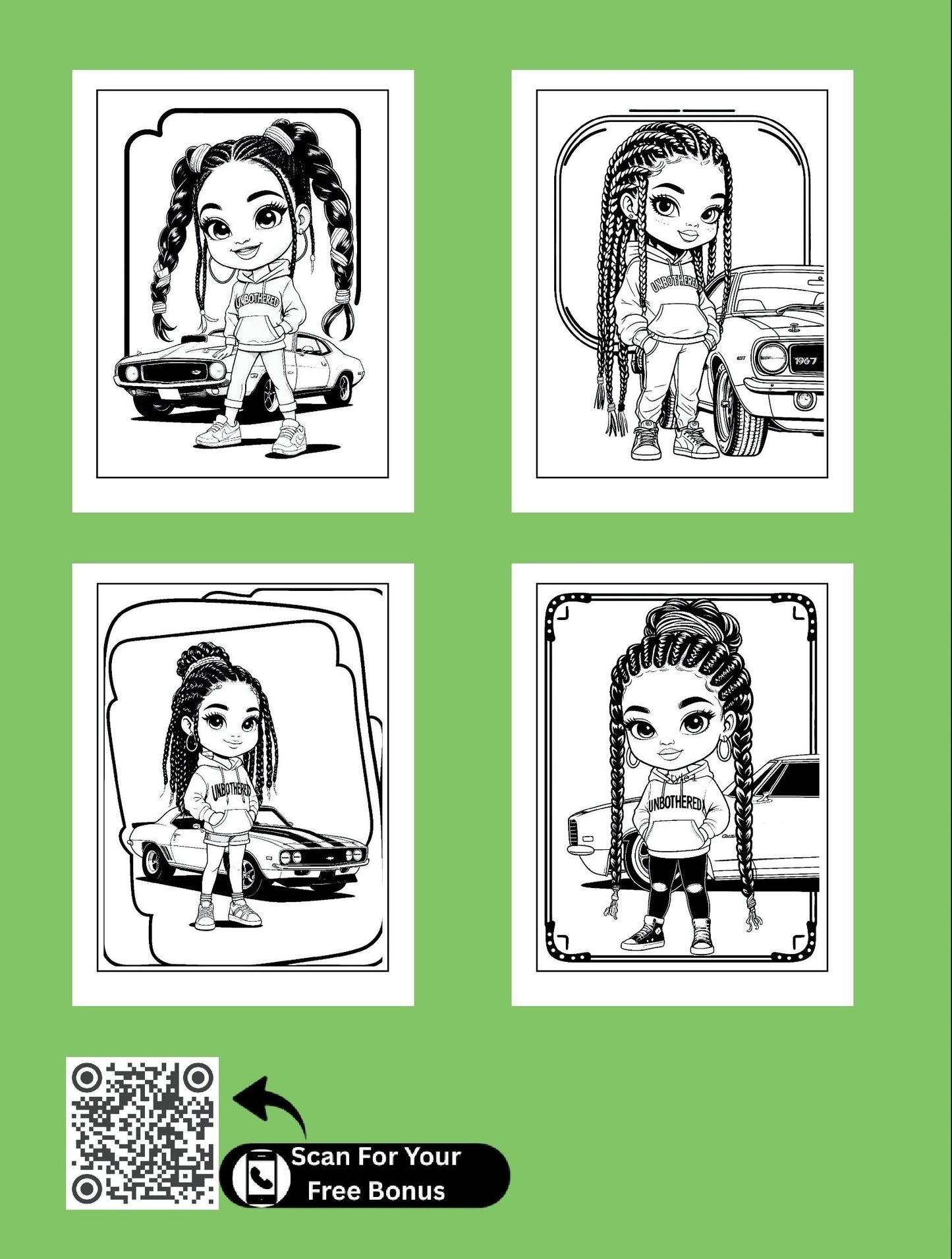 Cutesy Cozy Coloring Book Vol. 2 | Black Girl Coloring Book for Adults & Teens | Melanin Queen Coloring Pages | Printable Digital Download