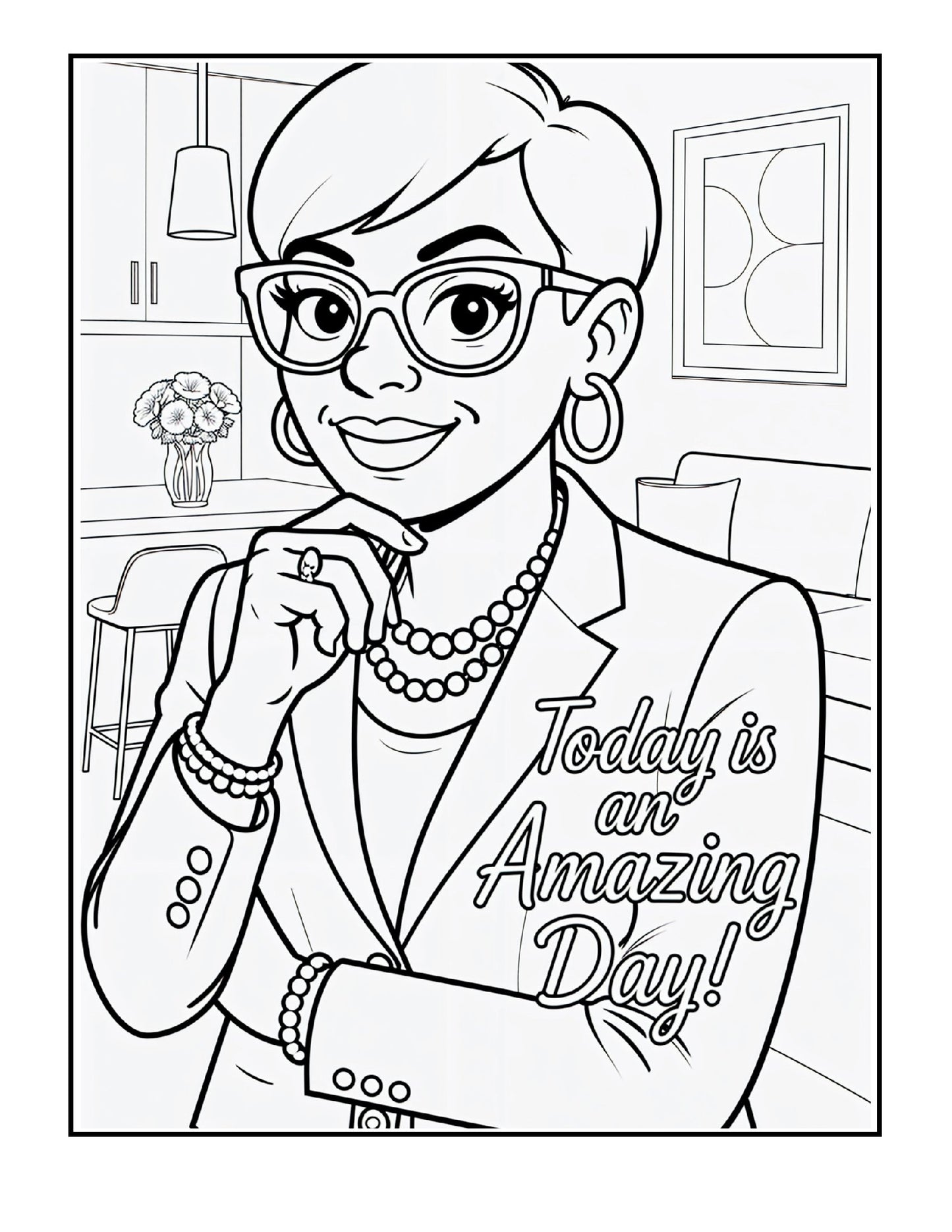Boost Your Mood: Digital Download Affirmation Coloring Page - Mindful Art for Positivity